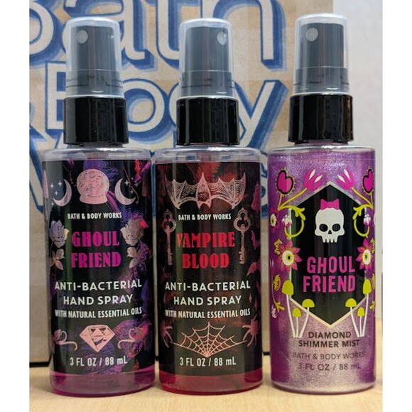Bath & Body Works Halloween Anti-Bacterial Hand Spray + Gel + Mini Shimmer Mist - Picture 3 of 3